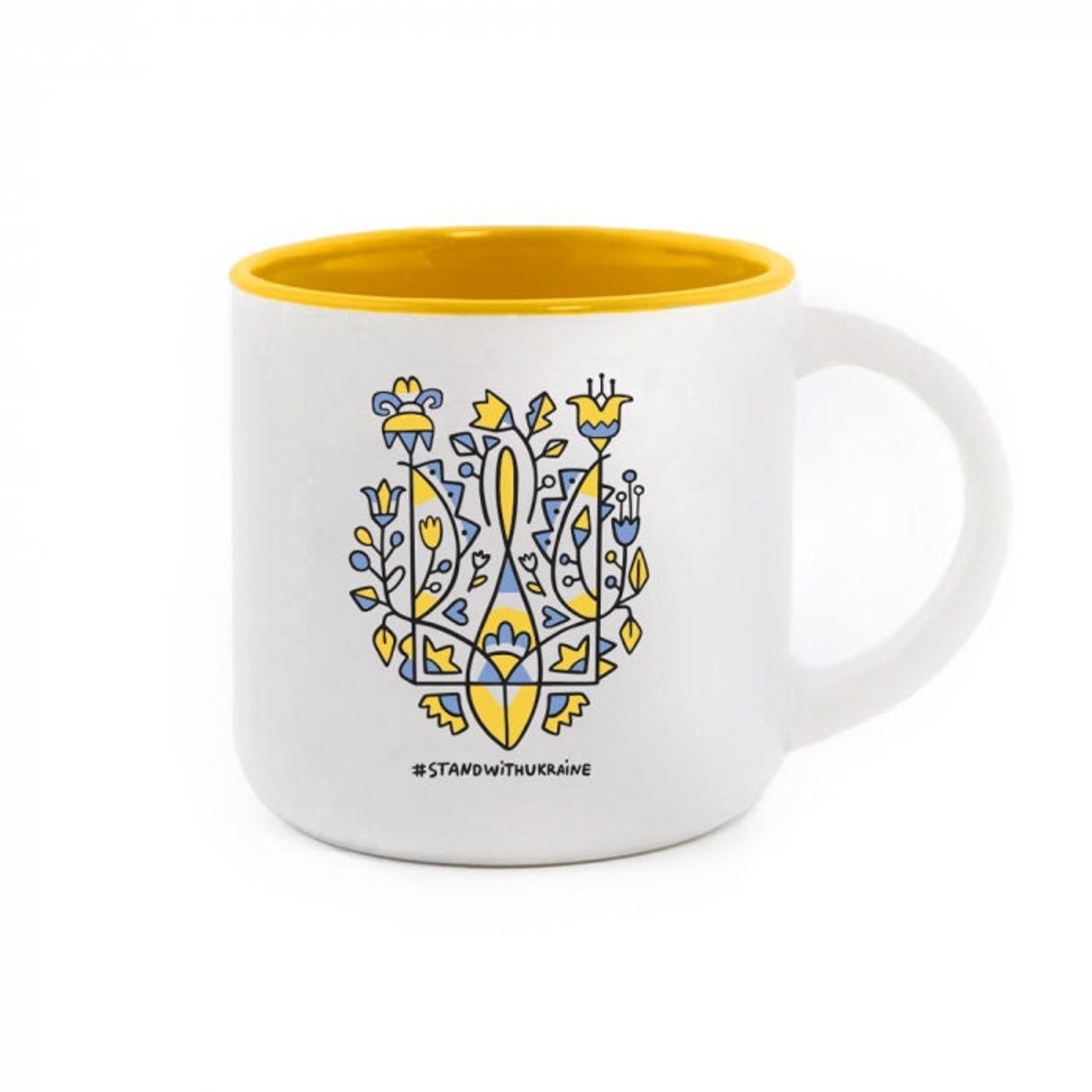 Ukrainian Mug Blue and Yellow Ceramic Mug 350 Ml Ukraine Etsy