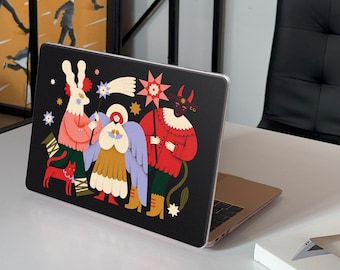 Ukrainian Ethno MacBook Case - Laptop Sleeve for Pro 14 16 Air 13 15 - Traditional Folk Ornament Protective Cover - Cultural Tech Gift