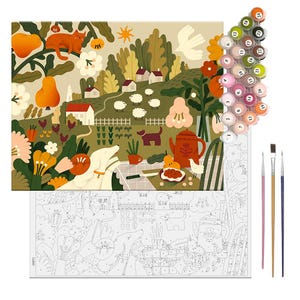 Paint by numbers Home, Sip and Paint, DIY Paint Kit, Paintings On Canvas, Wall Decoration, Painting Kit, Gifts from Ukraine