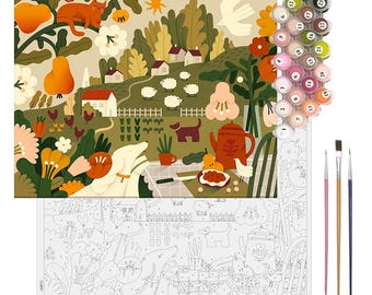 Paint by numbers Home, Sip and Paint, DIY Paint Kit, Paintings On Canvas, Wall Decoration, Painting Kit, Decor Gifts
