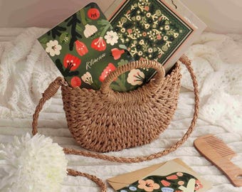 Gift set of 3 Flowers and herbs, Bloom Gift Set for Women - Scarf, Notebook Bundle - Care Gift Box, Birthday Gift for Her, Inspirational Set