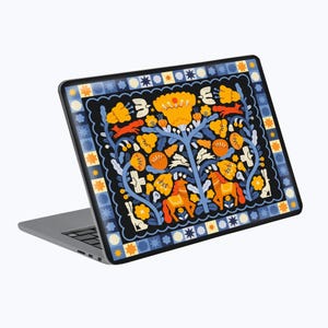 Kleurrijke bloemen MacBook harde hoes voor MacBook Pro/Air - Unieke MacBook bescherming met Oekraïens ornament