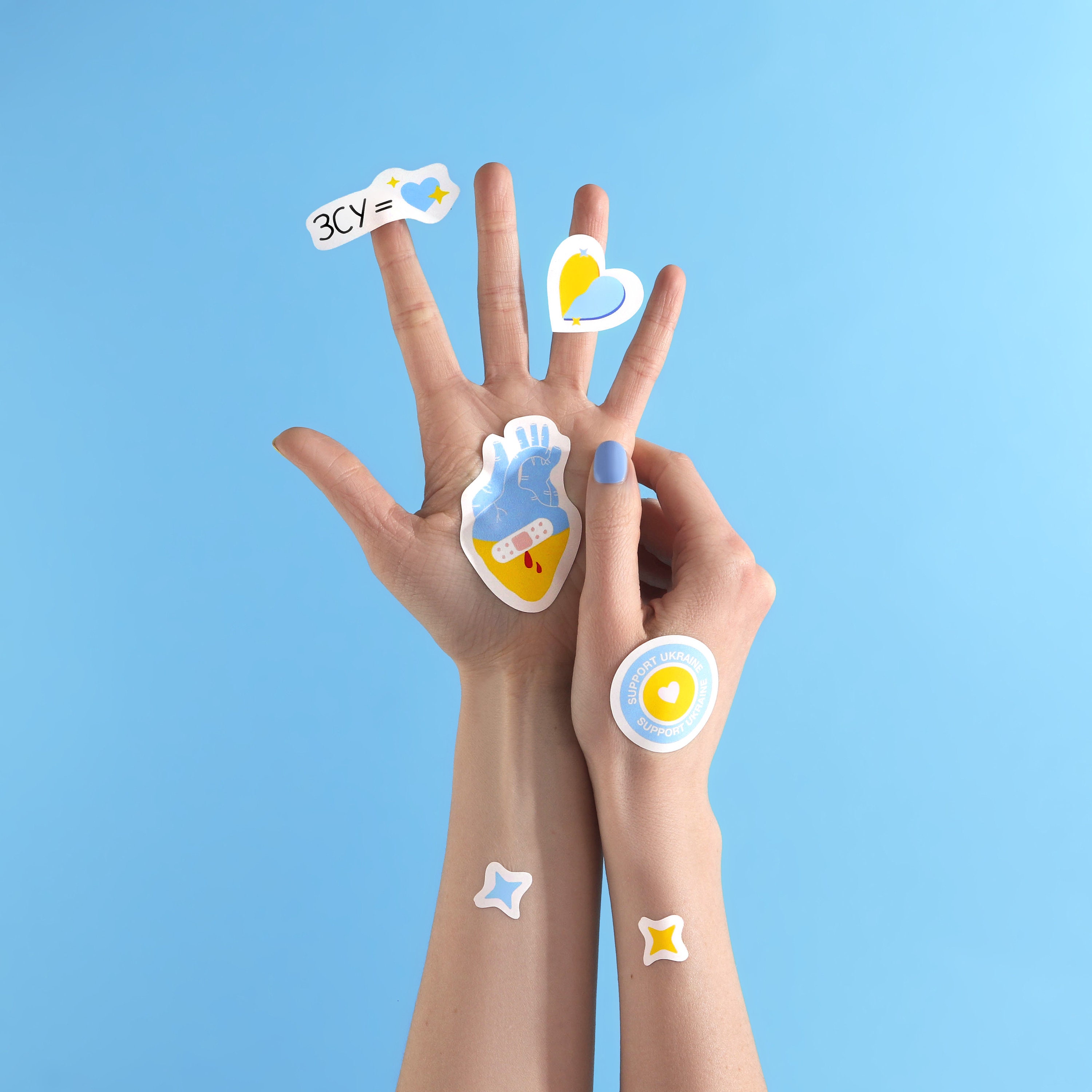 Stickers Ukraine Assorted Ukraine Themed Stickers Pack Stand Etsy