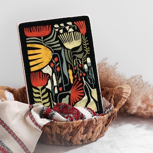 Wood wall painting Ukrainian Ethno Wood Poster Ukraine culture Ukrainian ornaments Black Wooden poster Symbols Of Ukraine Wall art shop gift