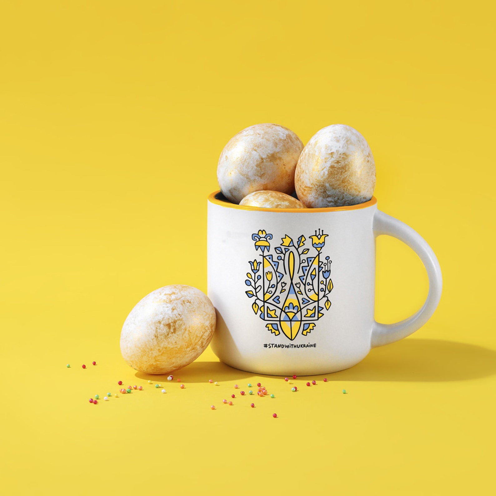 Ukrainian Mug Blue and Yellow Ceramic Mug 350 Ml Ukraine Etsy