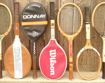 Vintage Wooden Tennis Racquet Decor Old Wooden Tennis Rackets Near Me Wilson Chris Evert Jack Kramer Nancy Richey Donnay Spalding Youngstar