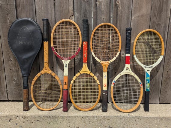 Vintage Wooden Tennis Rackets Wooden Tennis Racquet Decor for Tennis Fans