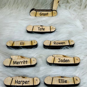 Personalized wooden pocket knife/kids play/ wood knife/Easter basket filler