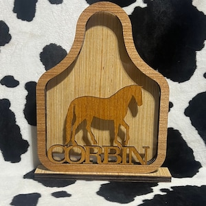 Cow Tag Personalized Bank/Piggy Bank/Letter Bank/custom/saving