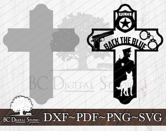 Police Cross SVG | Law Enforcement Cross Svg | Digital File Download | Dxf Pdf Png Svg | Commercial Use