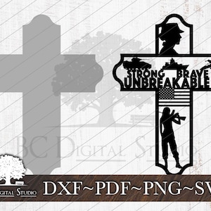 Military Women Cross SVG | Women Veterans Cross SVG | Digital File Download | Dxf Pdf Png Svg | Commercial Use