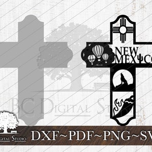 New Mexico Cross SVG |  State Cross SVG | Digital File Download | Dxf Pdf Png Svg | Commercial Use