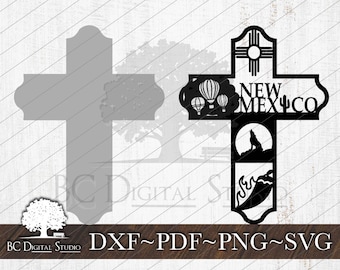 New Mexico Cross SVG |  State Cross SVG | Digital File Download | Dxf Pdf Png Svg | Commercial Use