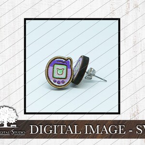 TAMAGOTCHI Studs SVG | 90s Earrings | 80s Earrings | 90s | Stud Earrings | Earring Svgs | Stud Svgs | Glowforge Studs Svg | Laser Cut Files