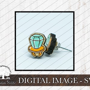 RINGPOP Studs SVG | 90s Earrings | 80s Earrings | 90s | Stud Earrings | Earring Svgs | Stud Svgs | Glowforge Studs Svg | Laser Cut Files