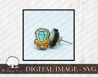 RINGPOP Studs SVG | 90s Earrings | 80s Earrings | 90s | Stud Earrings | Earring Svgs | Stud Svgs | Glowforge Studs Svg | Laser Cut Files