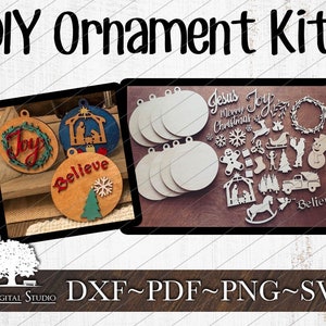 DIY Ornament Kit SVG | Blank Ornament Kit Svg | Digital File Download | Dxf Pdf Png Svg | Commercial Use
