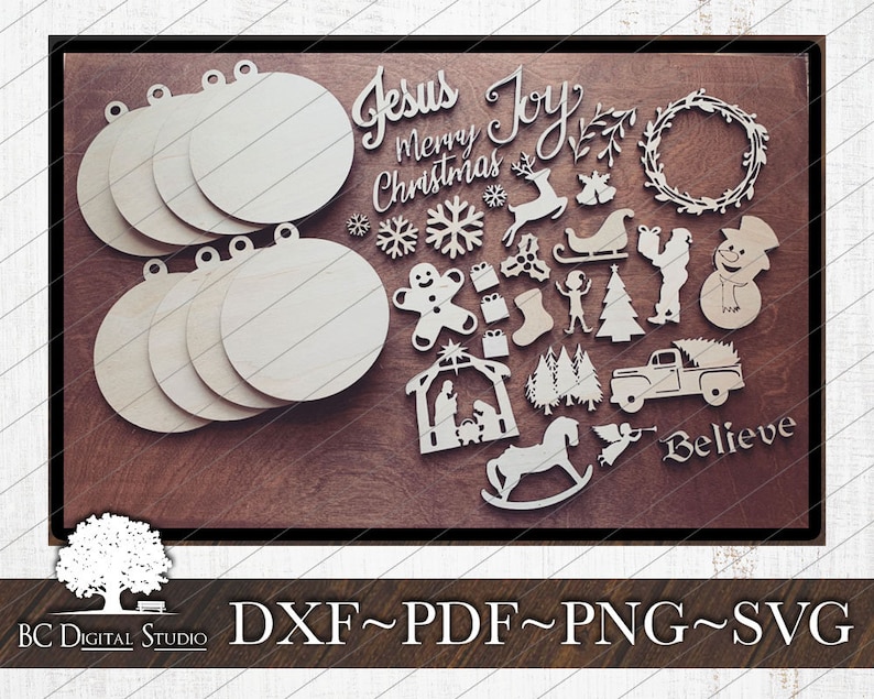 DIY Ornament Kit SVG Blank Ornament Kit Svg Digital File Etsy