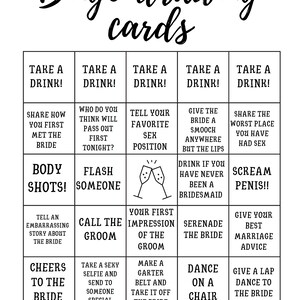 Bachelorette Bingo, Instant Downoad image 2