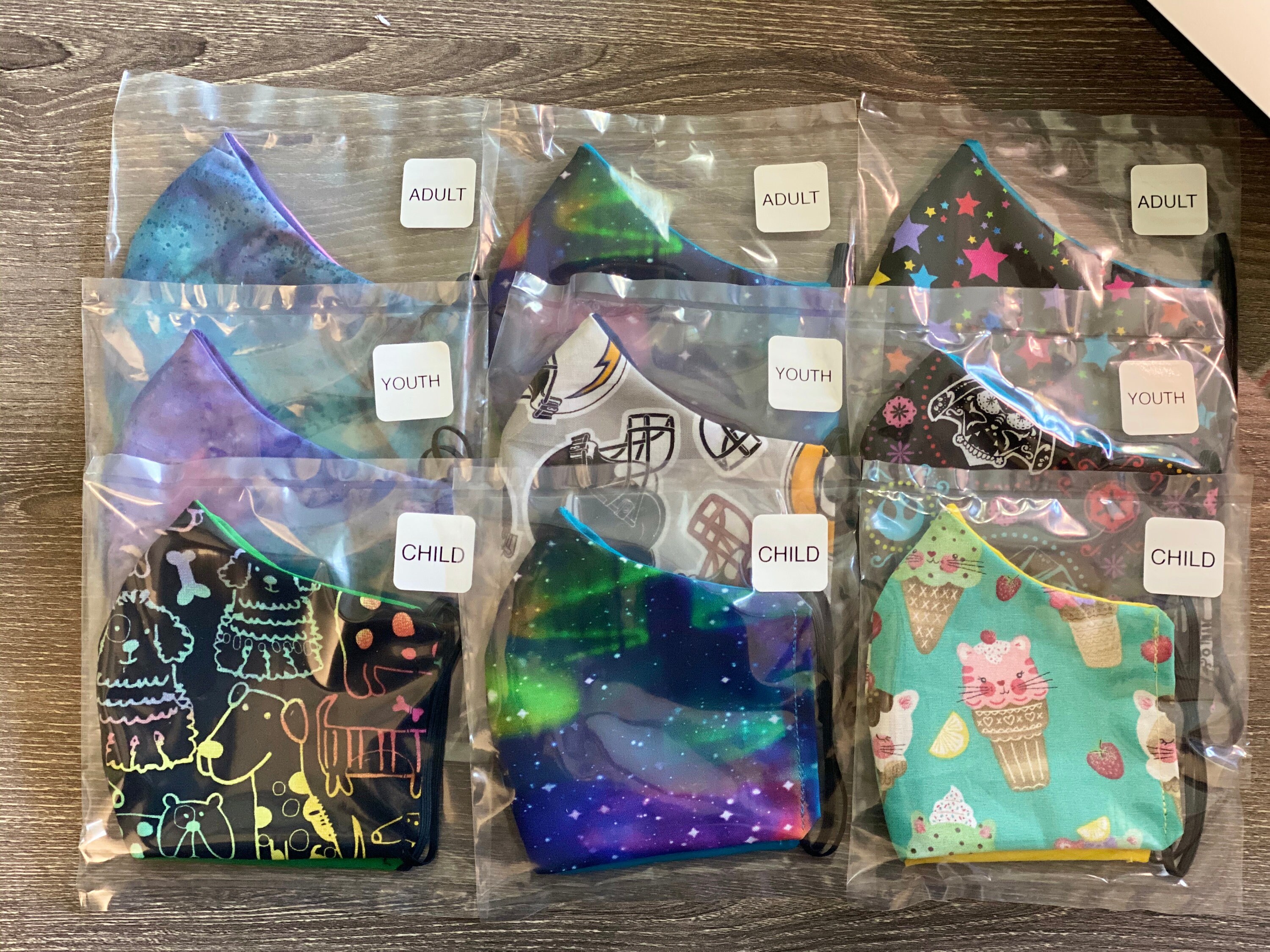 Washable Facemask; Filter pocket; multiple fabric choices
