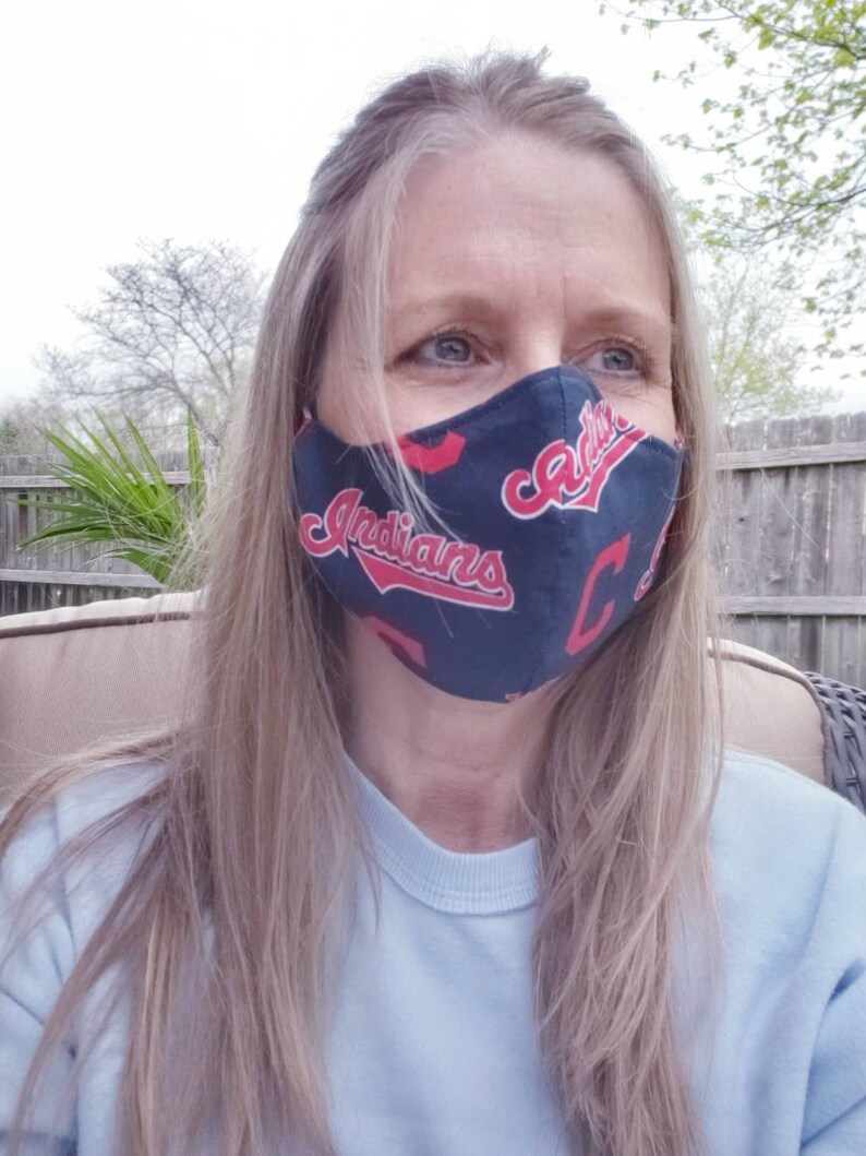 Cleveland Browns Face Mask Made in Ohio 100 Washable Cotton Etsy