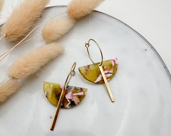 SATELLITE // Hoop earrings 18K gold plated // Unique