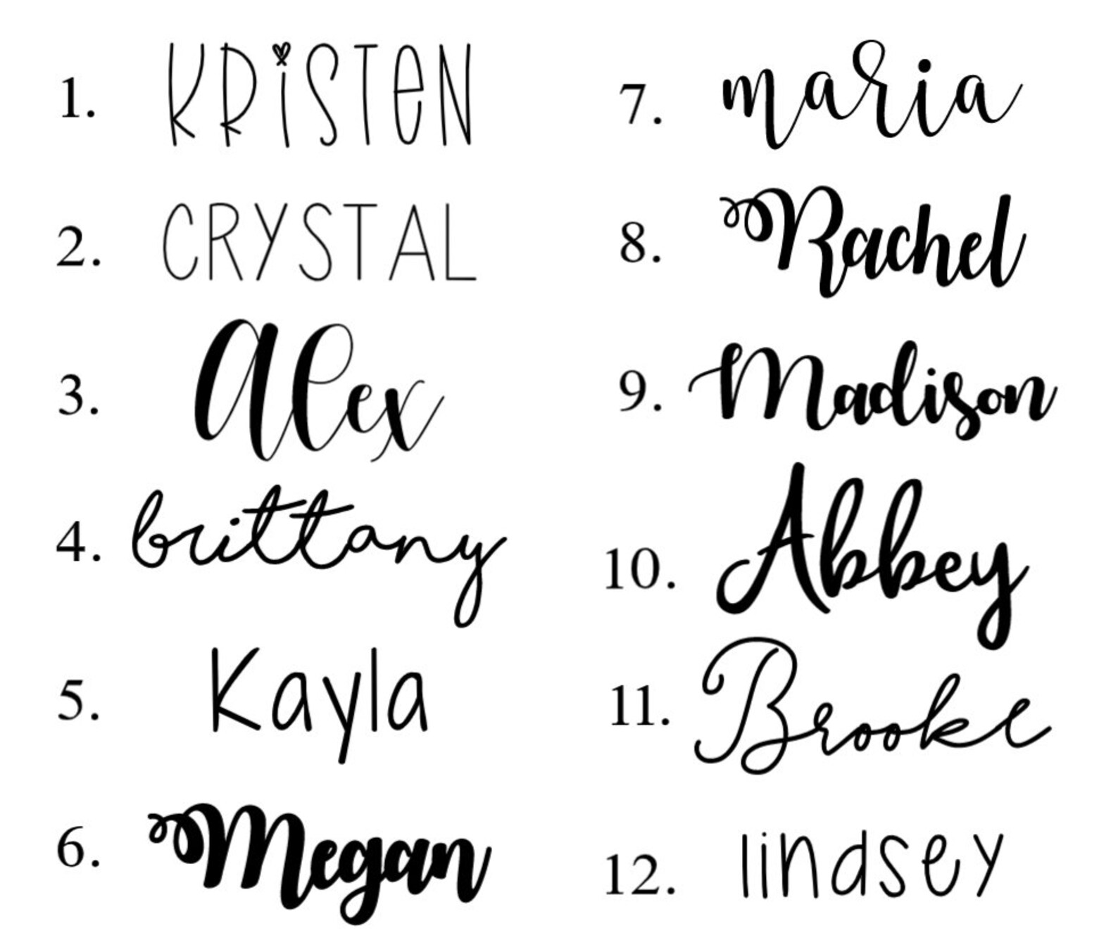 Name Decals Vinyl Name Decal Vinyl Name Sticker Etsy