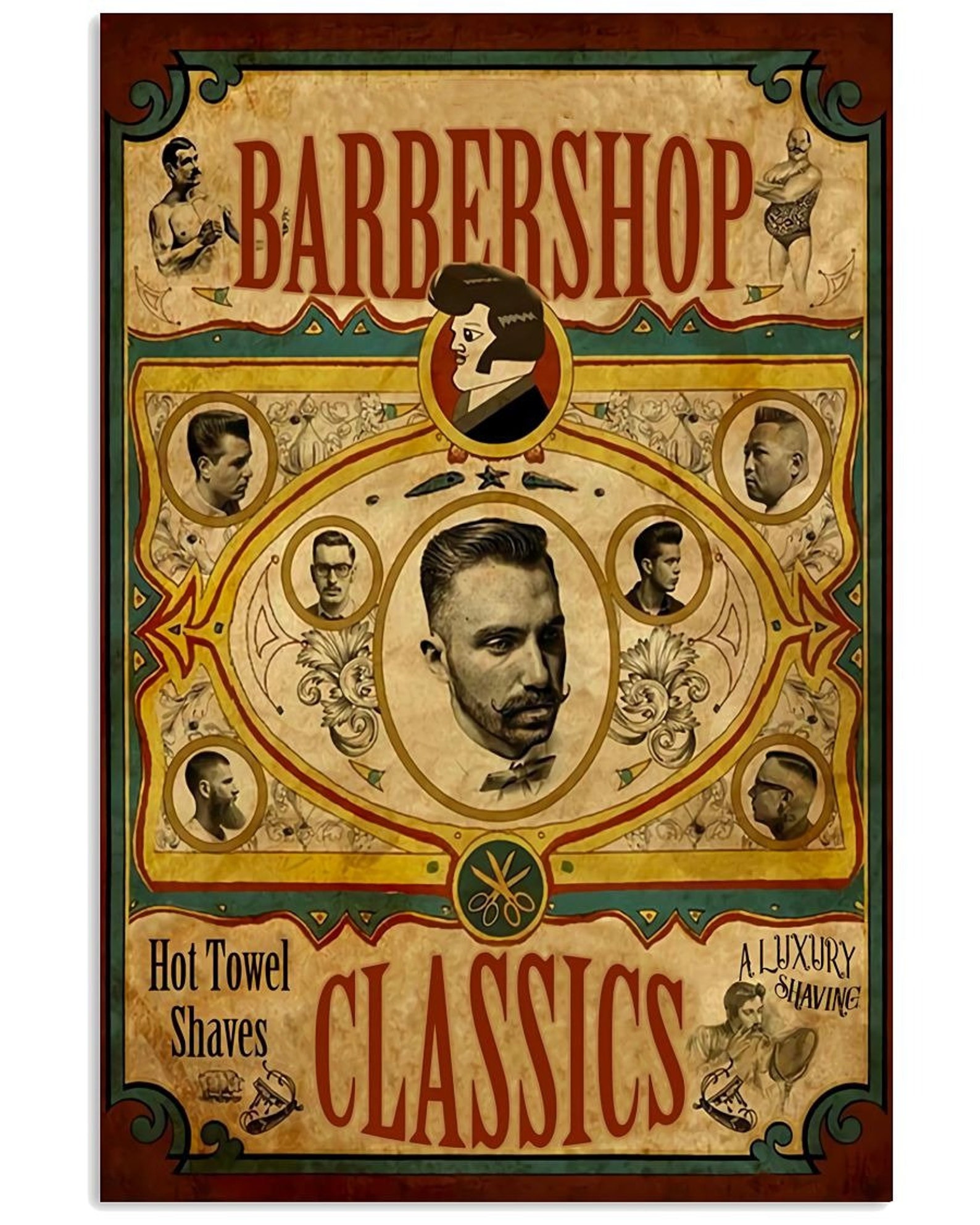 Hairdresser Vintage Barber Shop poster 17x24inches | Etsy