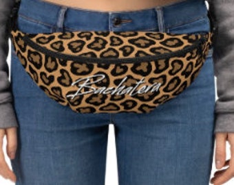 Bachatera SBK Latin Social Dance Apparel Leopard Animal Print Fanny Pack