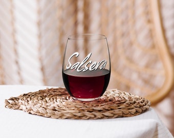 Salsera Stemless wine glass SBK Salsa Dancer