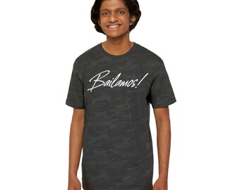 Men's Latin Dance Jersey Tee | Salsa Bachata SBK | camo reptile cheetah print