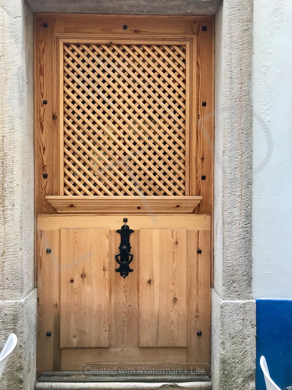 Digital Download Wooven Wood Door from Lisbon, Portugal