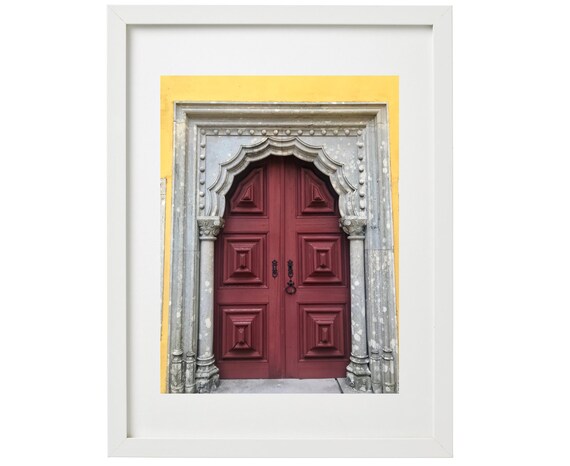 Digital Download Elaborate Red and Yellow Door from Pena, Portugal