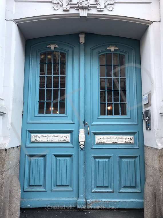 Digital Download Vibrant Blue Door from Oslo, Norway