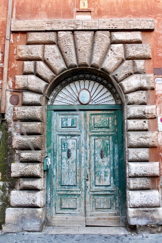 Antique Green Door from Europe - Digital Download, Printable Art, Door Photography, Photography Prints, Home Decor