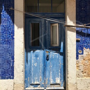 Antique Blue Door from Lisbon, Portugal, Door Photography, Photography Prints, Home Decor, Color Prints, Photography