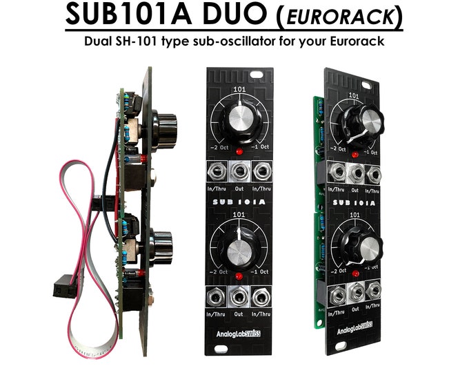 SUB101A Duo (double SH-101 entièrement construit, sous-oscillateur Eurorack)