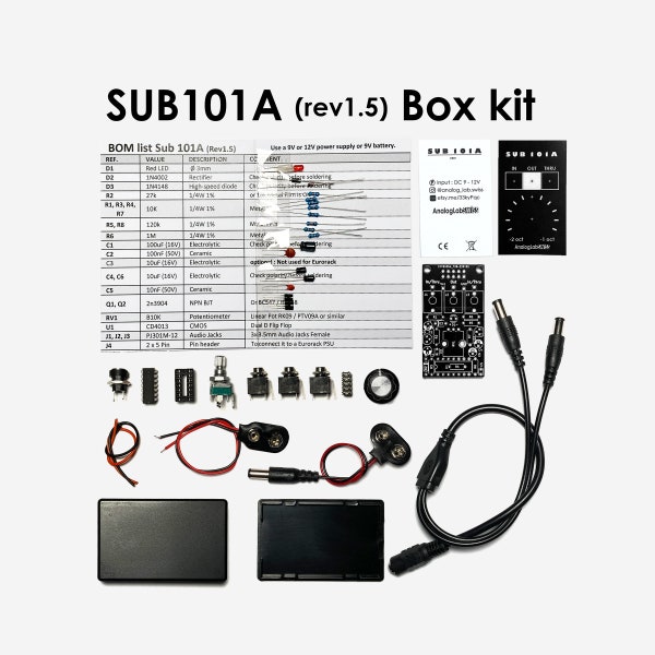 DIY SH-101 comme Sub-oscillator (SUB 101A rev 1.5) pour tous les synthés modulaires ou semi-modulaires
