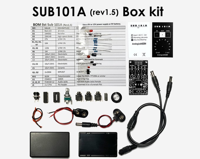 DIY SH-101 comme Sub-oscillator (SUB 101A rev 1.5) pour tous les synthés modulaires ou semi-modulaires