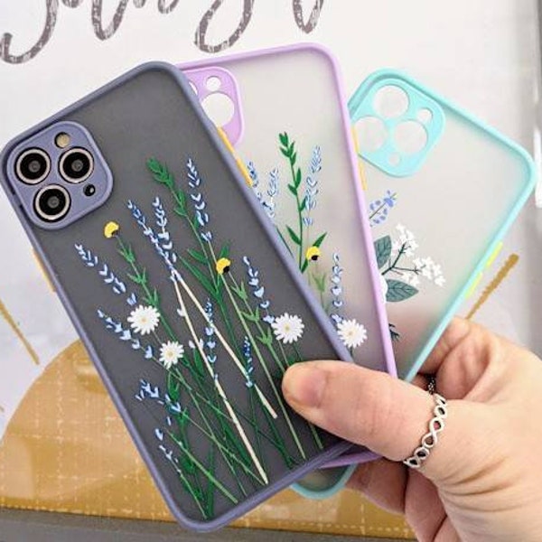Spring Floral iPhone 11 12 13 Pro Max case for iPhone 12 Mini iPhone X/XS iPhone XR iPhone 7/8 Plus iPhone X/S Max Flower Design