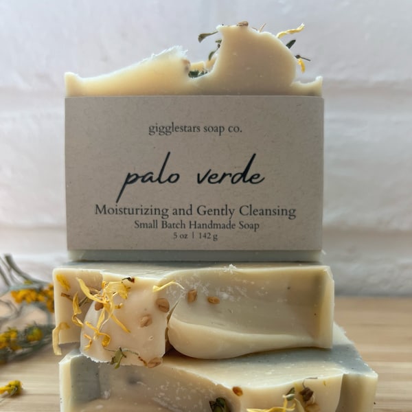 Palo Verde Cold Process Face Soap Essential Oil beautiful blend | Sensitive Skin Soothing Detoxifying Skin Care VEGAN