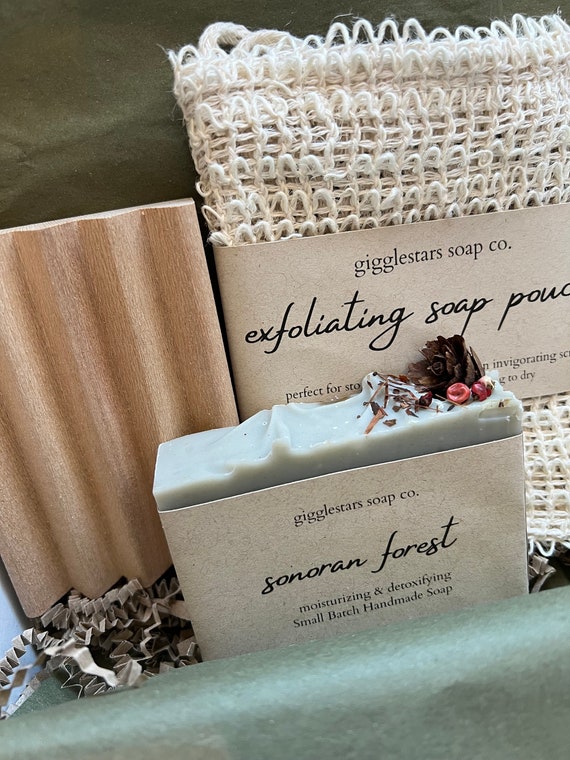 Soap Singlet Handmade Gift Box Set |  Natural Hand Crafted Soap  | Soap Bag | Soap Dish Unisex | co worker, friend, mom