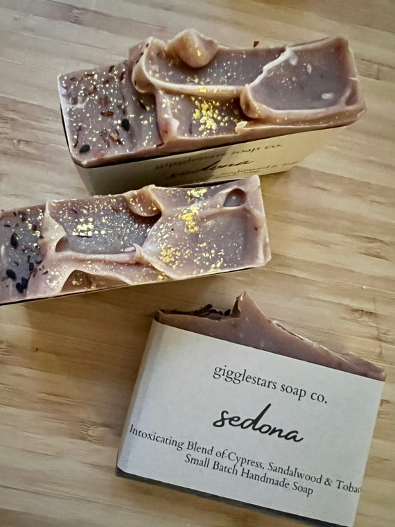 Sedona Cold Process Soap | Shea Cocoa Butters | Botanicals |Men's Masculine Soap Gift | Handmade Small Batch Soap | Vegan Soap