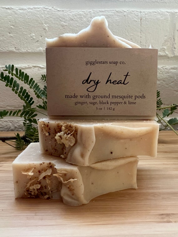 Dry Heat | Handmade Mesquite powder MENS Lime Ginger and Black pepper  | VEGAN | Cruelty Free Natural Soap Unisex