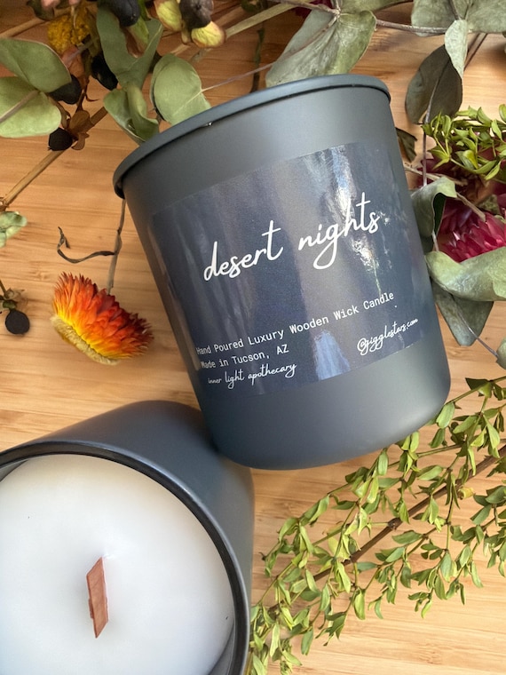 Desert Nights Coconut Soy Wax Bergamot Lemon Petitgran , 8 oz, crisp and grounding
