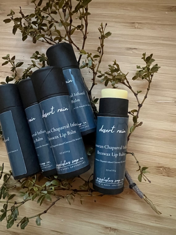 Creosote Beeswax Lip Balm | Desert Rain Scent, Cocoa Butter