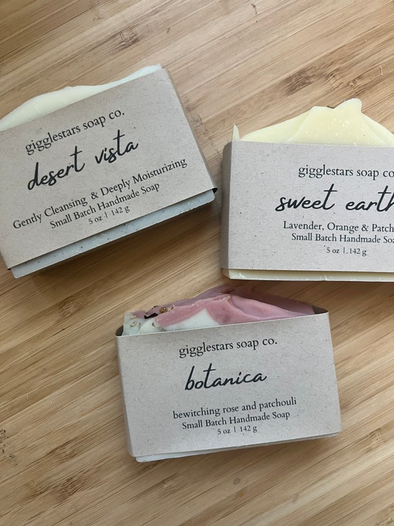 Patchouli Lovers set of three Cold Process Soap | Natural Handmade Small Batch Artisan | Vegan | Palm Free | Unisex Gift | Essential Oils