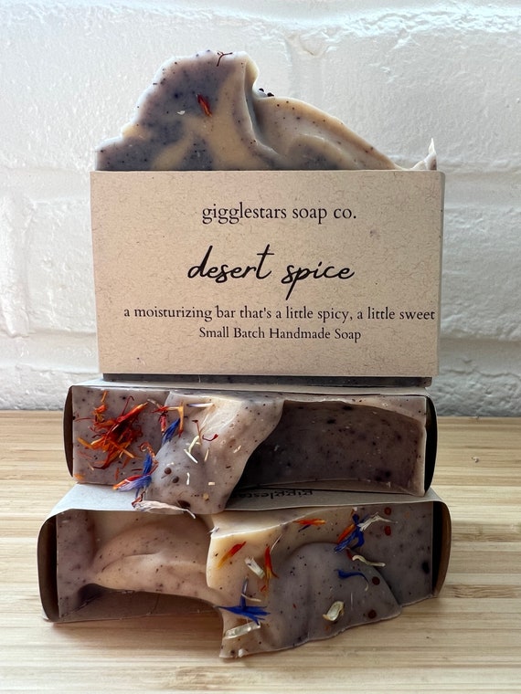 Desert Spice Vegan Unisex Cold Process Artisan Soap | Aloe + Yucca | Moisturizing | Handmade Small Batch | Sweet & Spicy! Mens soap