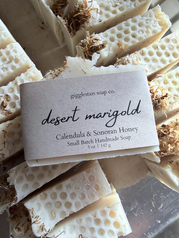 Chamomile Calendula Honey Soap, Desert Marigold, Handmade