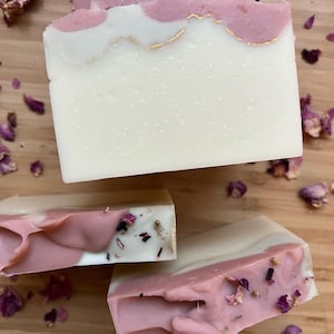 Patchouli Rose Botanica Essential Oil Cold Process Moisturizing Gentle Natural FACE Soap | Rose Clay Detox | VEGAN | Palm Free | Shea Butter